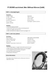 English Worksheet: IT CROWD 2x06 - Men without women