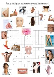 English Worksheet: Body parts game