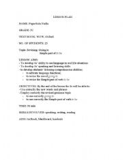 English Worksheet: lesson plan