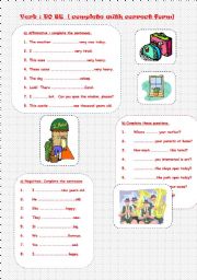 English Worksheet: VERB TO BE