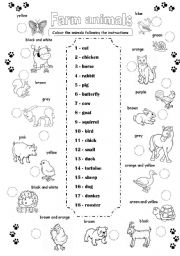 English Worksheet: Farm animals