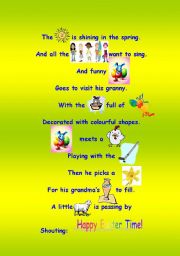 Easter poem - read the pictures