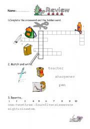 English worksheet: review worsheet