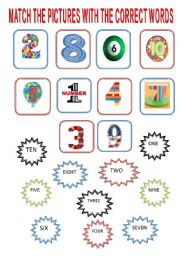 English Worksheet: NUMBERS