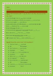 English worksheet: Exercises