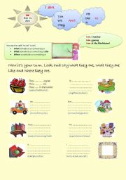 English Worksheet: To BE (Am/Is/Are)