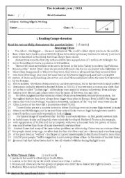 English Worksheet: General test