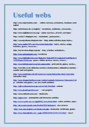 English Worksheet: USEFUL WEBS