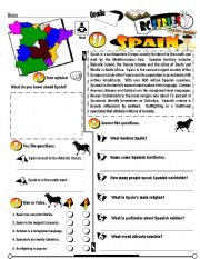 English Worksheet: RC Series_Level 01_Country Edition 11 Spain (Fully Editable + Key)