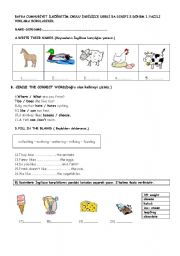 English Worksheet: 5th grade exam page1