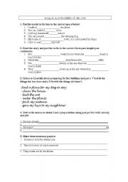 English worksheet: Practice exam based on Richmond Star Players 6 units 3 and 4