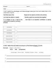 English Worksheet: Talking about advantages and disadvantages of Junk food