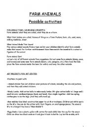 English worksheet: Farm animlas activities