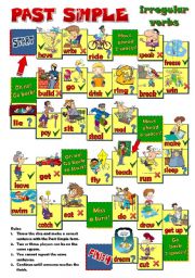 Past Simple Regular Verbs ESL Games Worksheets