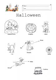 English worksheet: Halloween