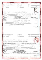 English worksheet: Success Pre- intermediate Units 9-10