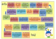 English Worksheet: Present Perfect Board Game