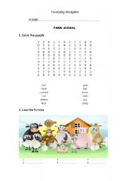 English Worksheet: Farm Animals