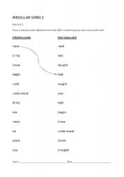 English worksheet: Irregular Verbs (2)