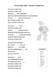 English worksheet: SONG