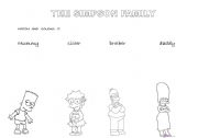 English worksheet: SIMPSON FAMILY