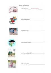 English worksheet: Present Cont. Tense Question Forms