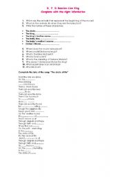 English Worksheet: The Lion King DVD Session