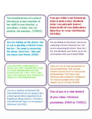 English Worksheet: INTRODUCING YOURSELF & OTHERS