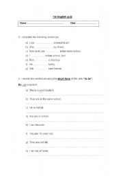 English worksheet: simple present quiz