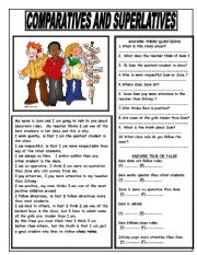 English Worksheet: CLASSROOM RULES - COMPARATIVES AND SUPERLATIVES