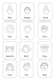 English Worksheet: Fun game/listening activity: My family