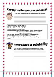 English Worksheet: Introducing