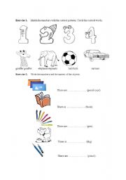 English worksheet: Storytelling - plurals; exercises part 1