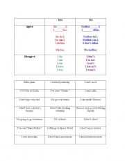 English Worksheet: So Do I!  Agree/Disagree Lesson Plan