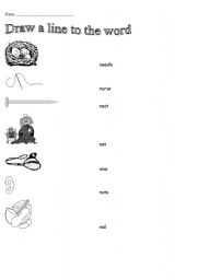 English Worksheet: Begin N sound