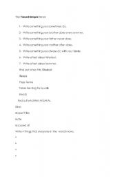 English Worksheet: simple present tense