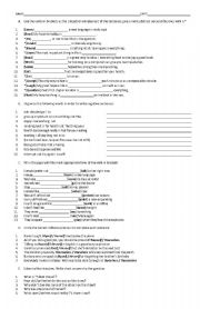 English Worksheet: Infinitives and Gerunds quiz