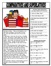 English Worksheet: COMPARATIVES AND SUPERLATIVES