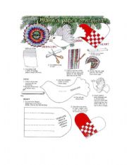 English Worksheet: make your own holiday ornaments