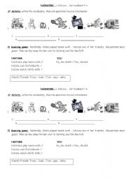 English Worksheet: PAIRWORK: introduce simple past - short answers did/didnt