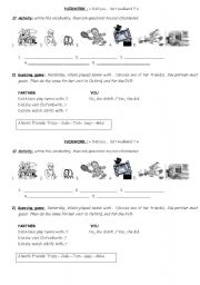 PAIRWORK: introduce simple past - short answers did/didnt