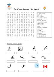 English Worksheet: winter olympic games
