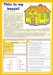 English Worksheet: This is my house