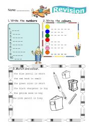 English Worksheet: revision worksheet