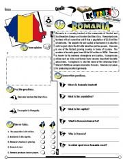 English Worksheet: RC Series_Level 01_Country Edition 17 Romania (Fully Editable)