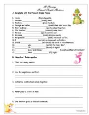 English Worksheet: Present Simple Revision exercises