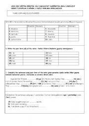 English Worksheet: 7TH GRADE EXAM 