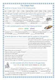 English Worksheet: The Simple Past