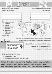 English Worksheet: Traits of character