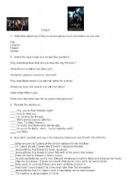 English Worksheet: Twilight